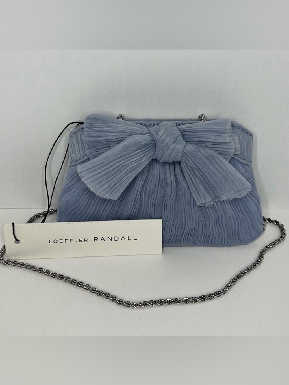 Loeffler Randall Rochelle Mini Bow Clutch Pleated Bag